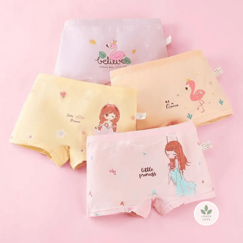 KIT 5 Calcinhas Princesas - Infantil - Leben Leve