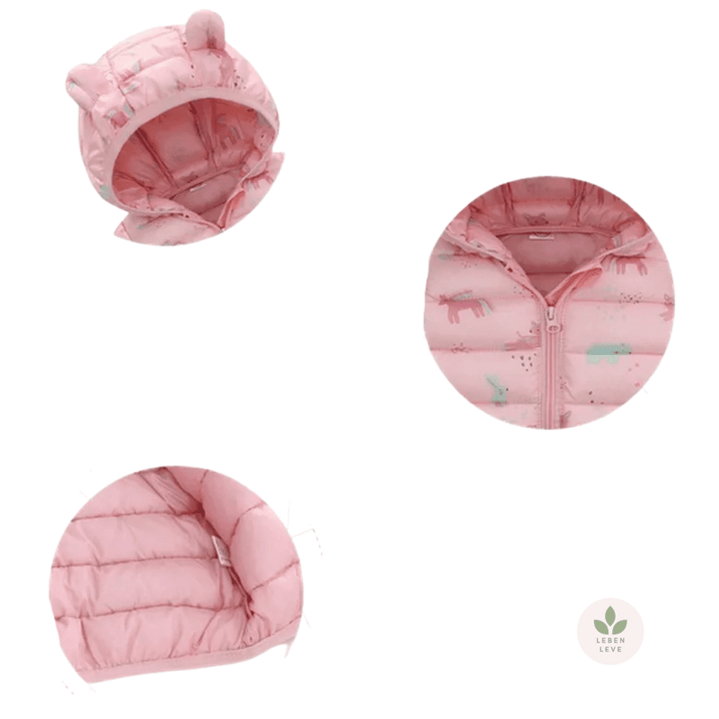 Casaco Puffer Infantil Dinossauros - Leben Leve