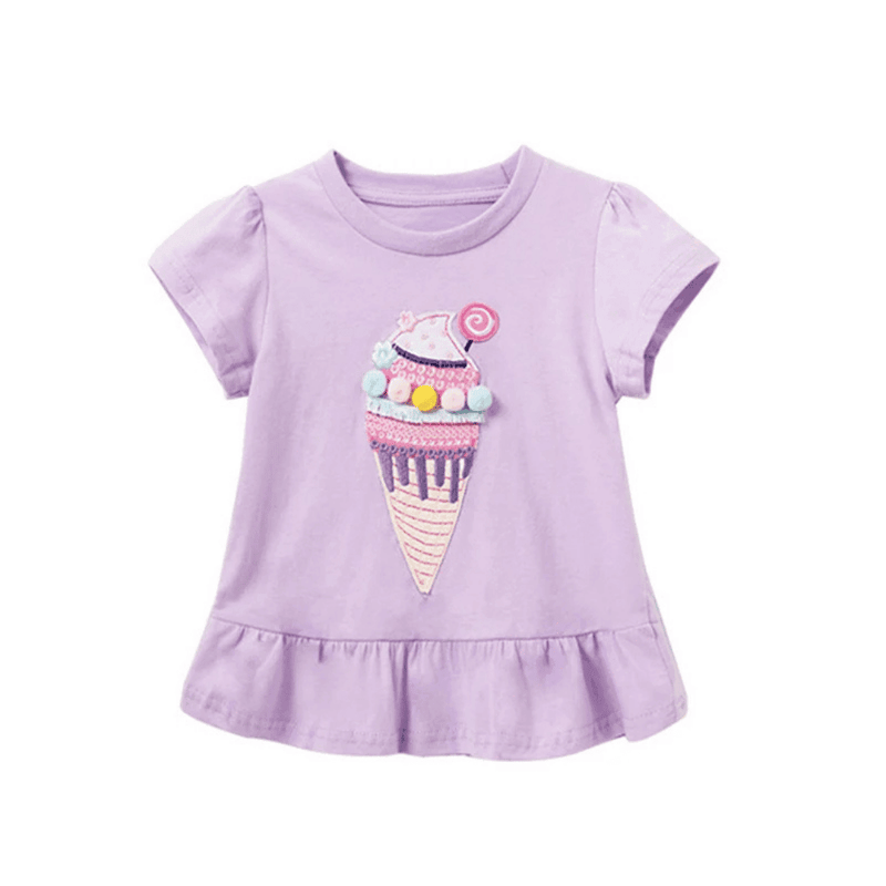 Blusa Infantil Unicórnios e sorvetes. - Leben Leve