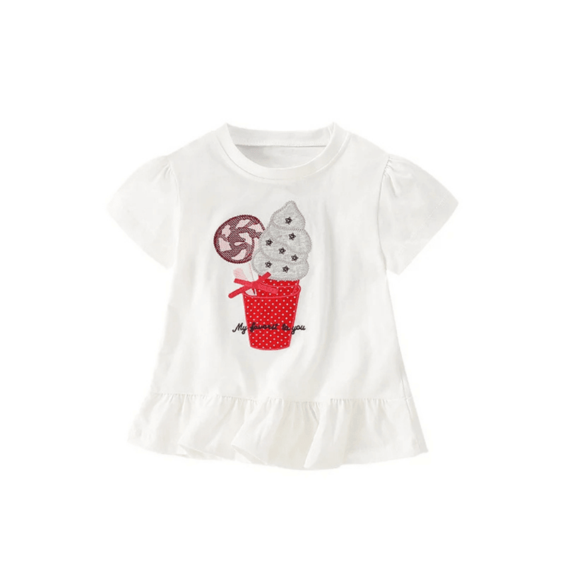 Blusa Infantil Unicórnios e sorvetes. - Leben Leve