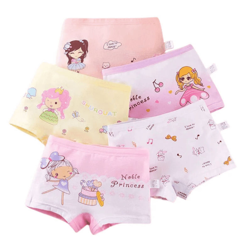 KIT 5 Calcinhas Princesas - Infantil - Leben Leve