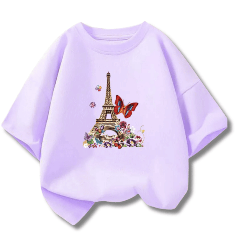 Blusa Infantil Corações E Paris - Leben Leve