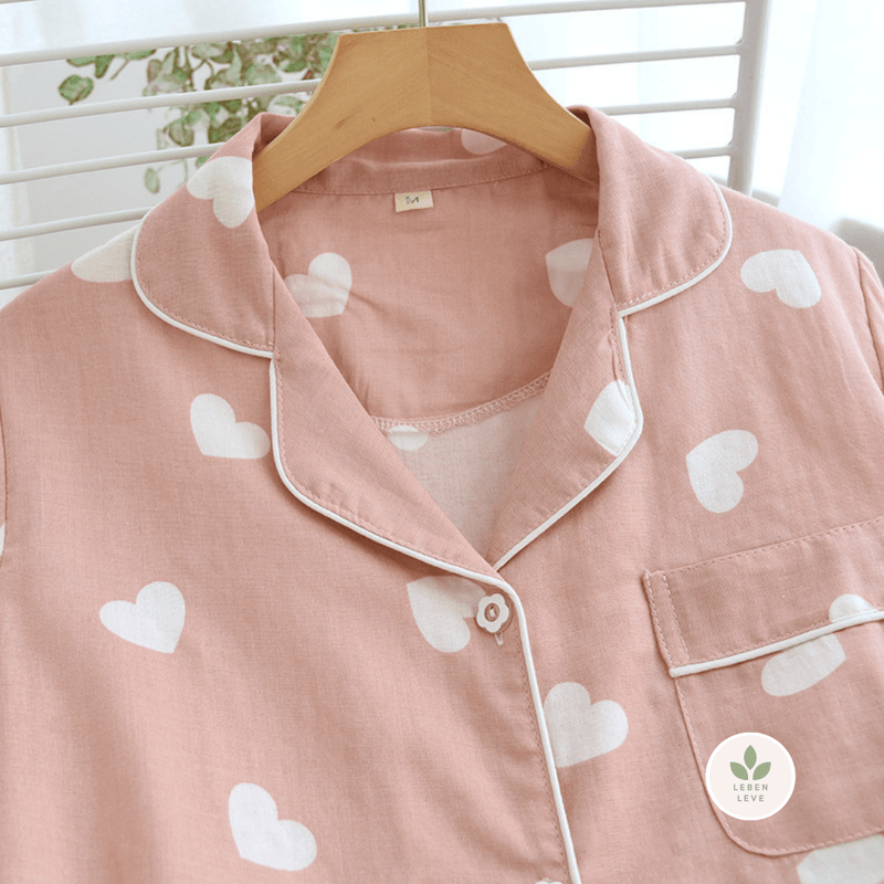 Pijama Hearts - Curto - Leben Leve