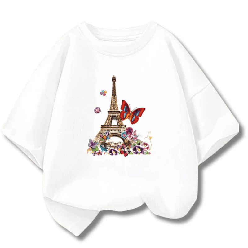 Blusa Infantil Corações E Paris - Leben Leve