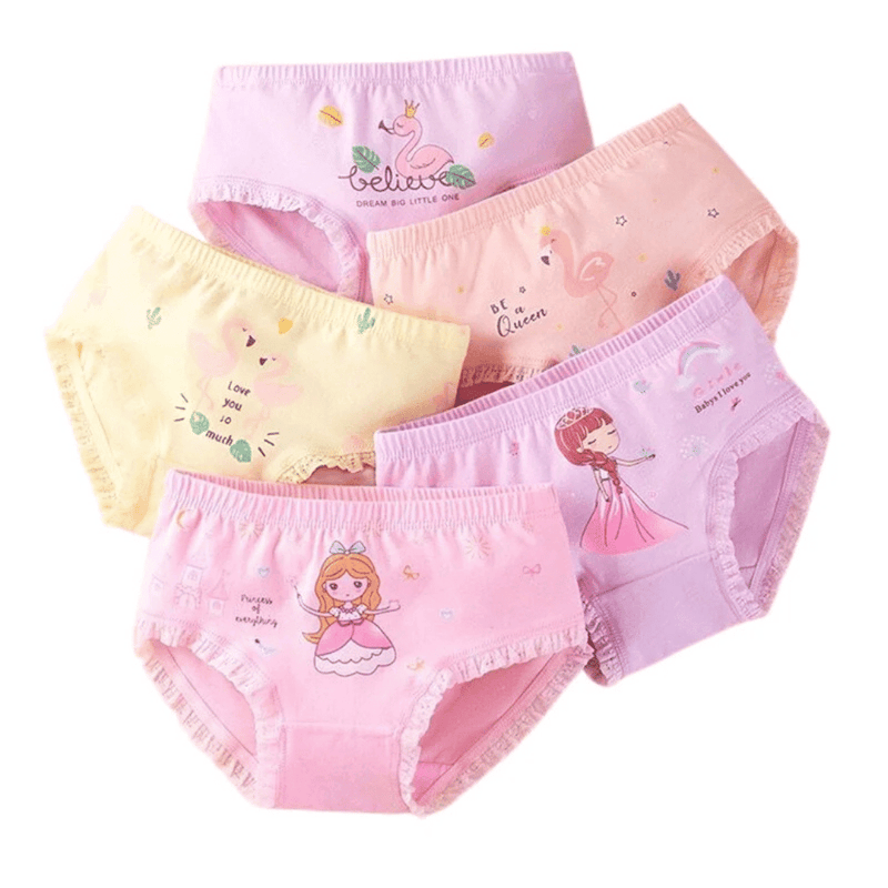 KIT 5 Calcinhas Princesas - Infantil - Leben Leve