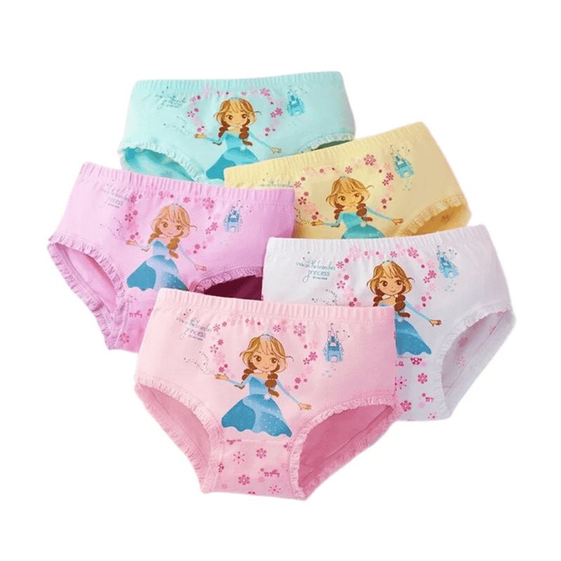 KIT 5 Calcinhas Princesas - Infantil - Leben Leve