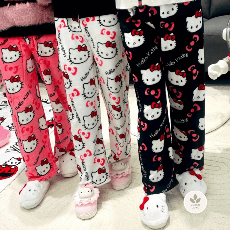 Calça de pijama preta hello Kitty - Leben Leve