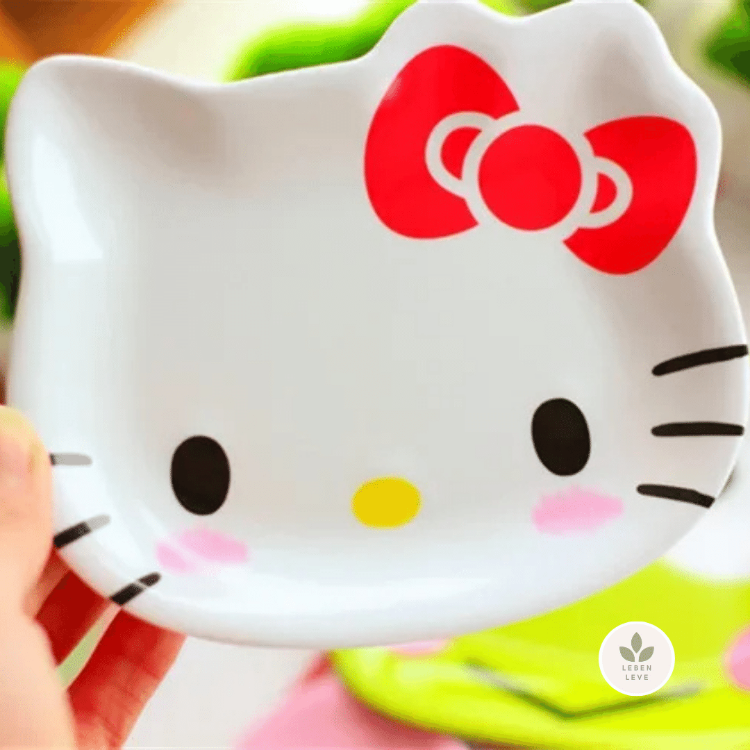 Conjunto de 4 Pratos Hello Kitty - Leben Leve