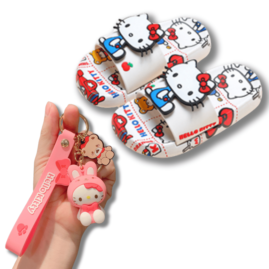 Chinelo Hello Kitty - So Soft + Brinde Chaveiro Hello Kitty - Leben Leve