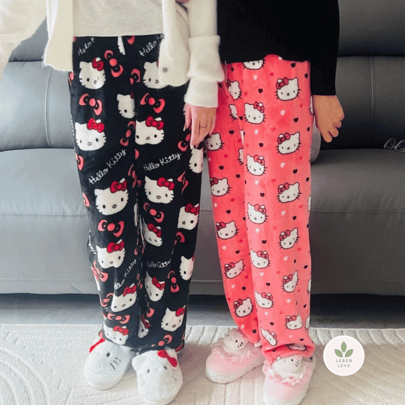 Calça de pijama preta hello Kitty - Leben Leve