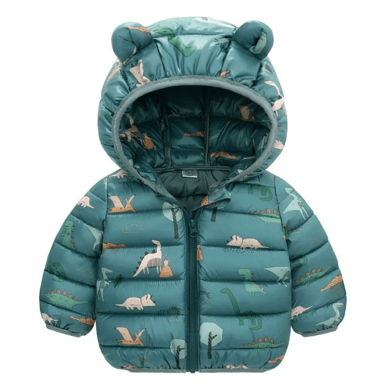 Casaco Puffer Infantil Dinossauros - Leben Leve