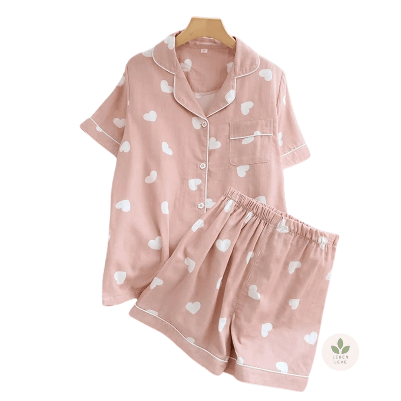 Pijama Hearts - Curto - Leben Leve