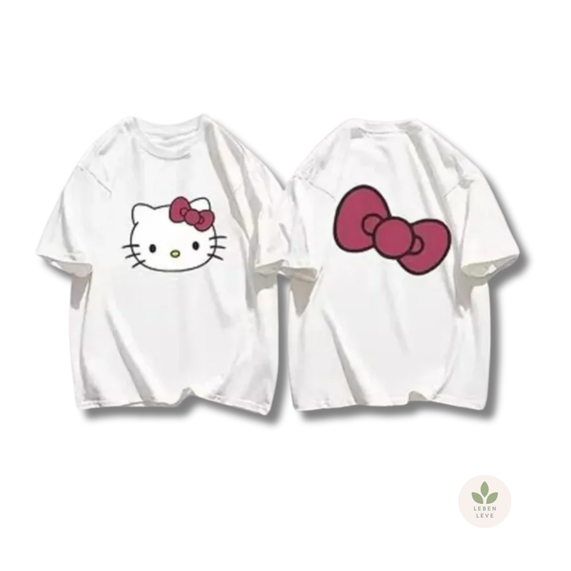 Conjunto Hello Kitty Verão: Shortinho + Blusa + Chinelo