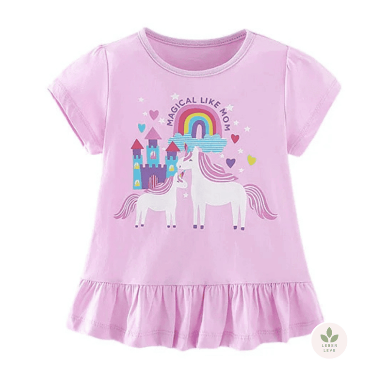 Blusa Infantil Unicórnios e sorvetes. - Leben Leve