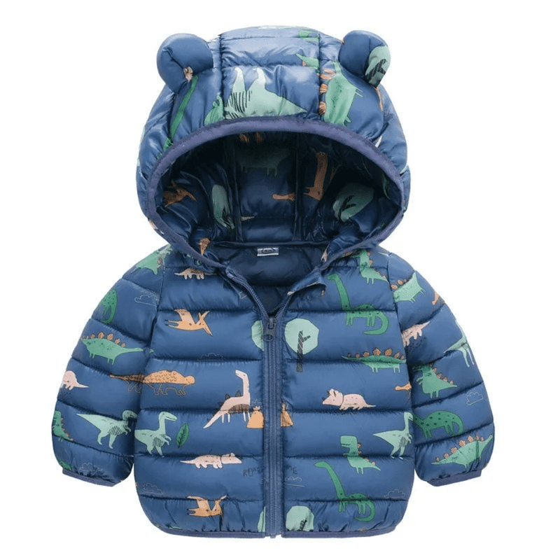 Casaco Puffer Infantil Dinossauros - Leben Leve