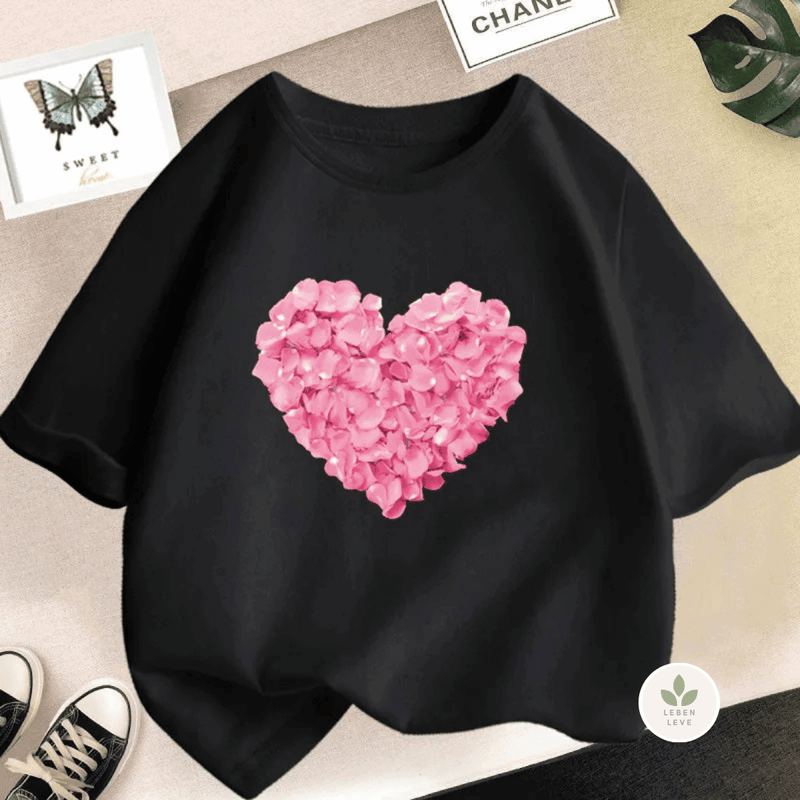 Blusa Infantil Corações E Paris - Leben Leve