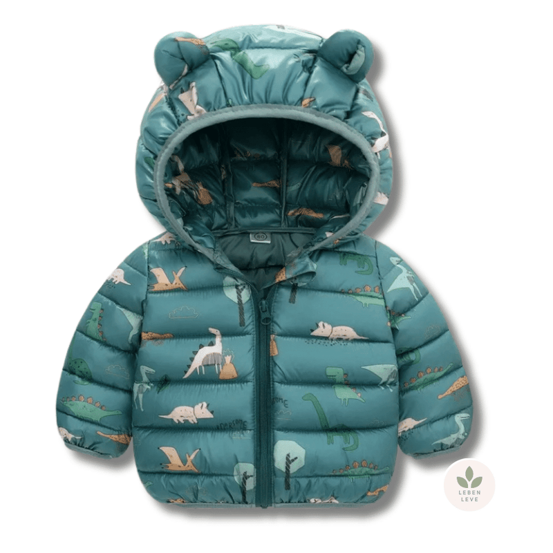 Casaco Puffer Infantil Dinossauros - Leben Leve