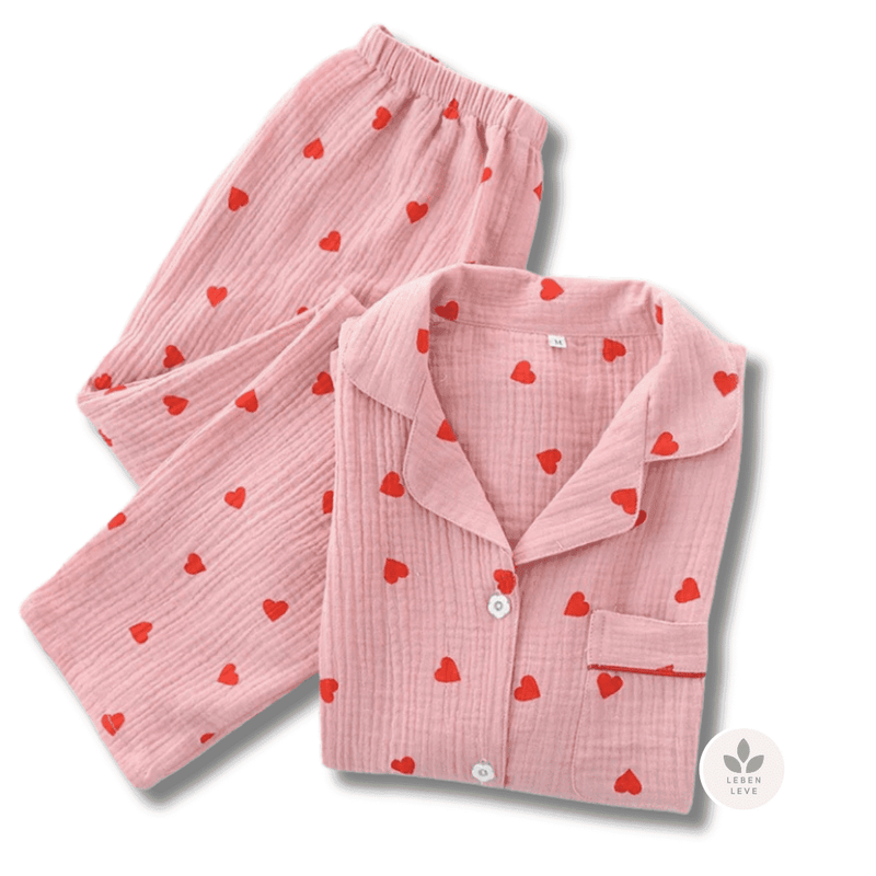 Kit Super Hearts - Pijama + Pantufa Premium - Leben Leve