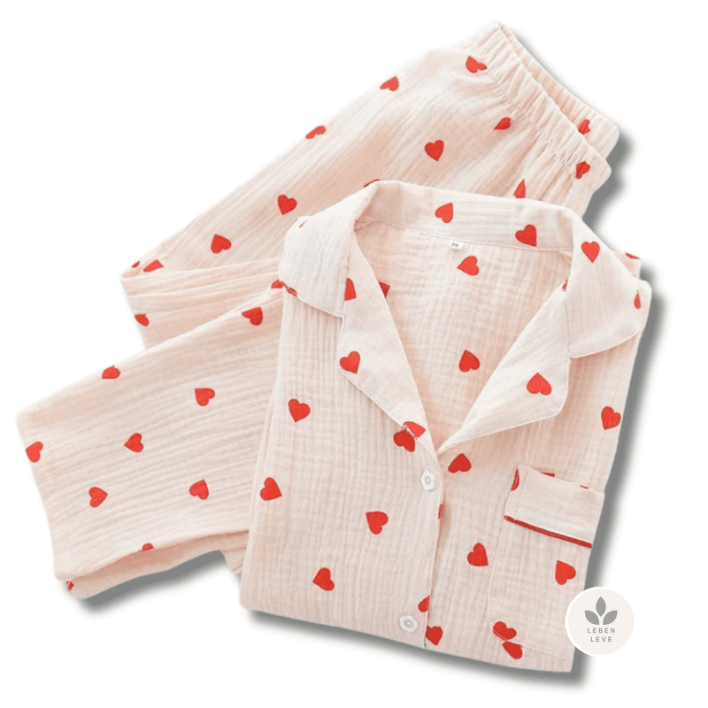 Kit Super Hearts - Pijama + Pantufa Premium - Leben Leve