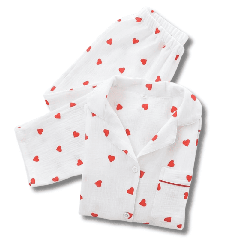 Kit Super Hearts - Pijama + Pantufa Premium - Leben Leve