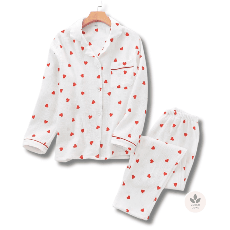 Kit Super Hearts - Pijama + Pantufa Premium - Leben Leve