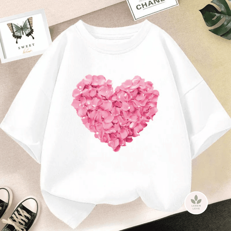 Blusa Infantil Corações E Paris - Leben Leve