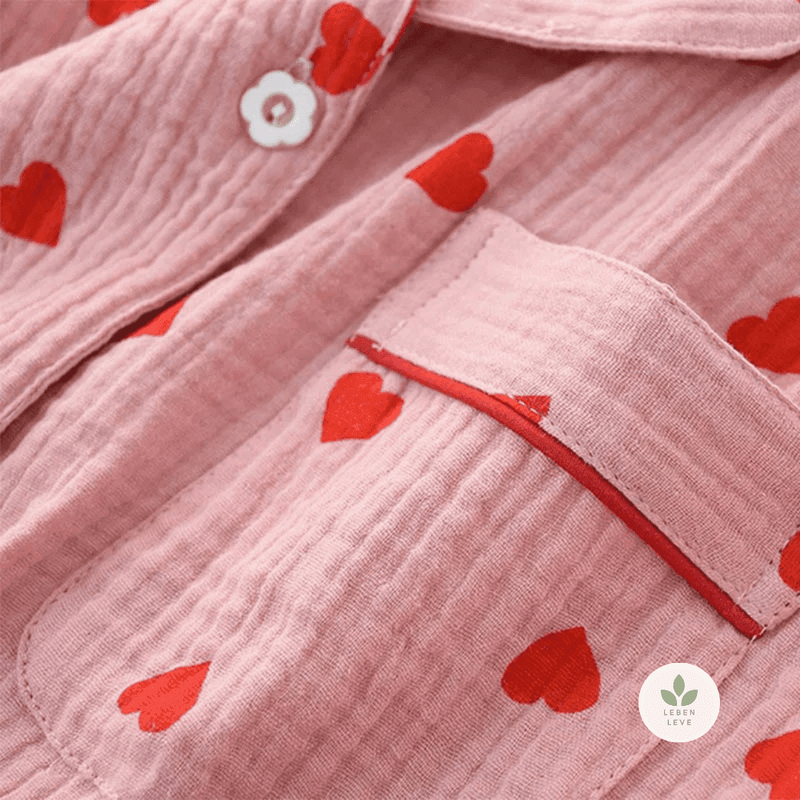 Kit Super Hearts - Pijama + Pantufa Premium - Leben Leve