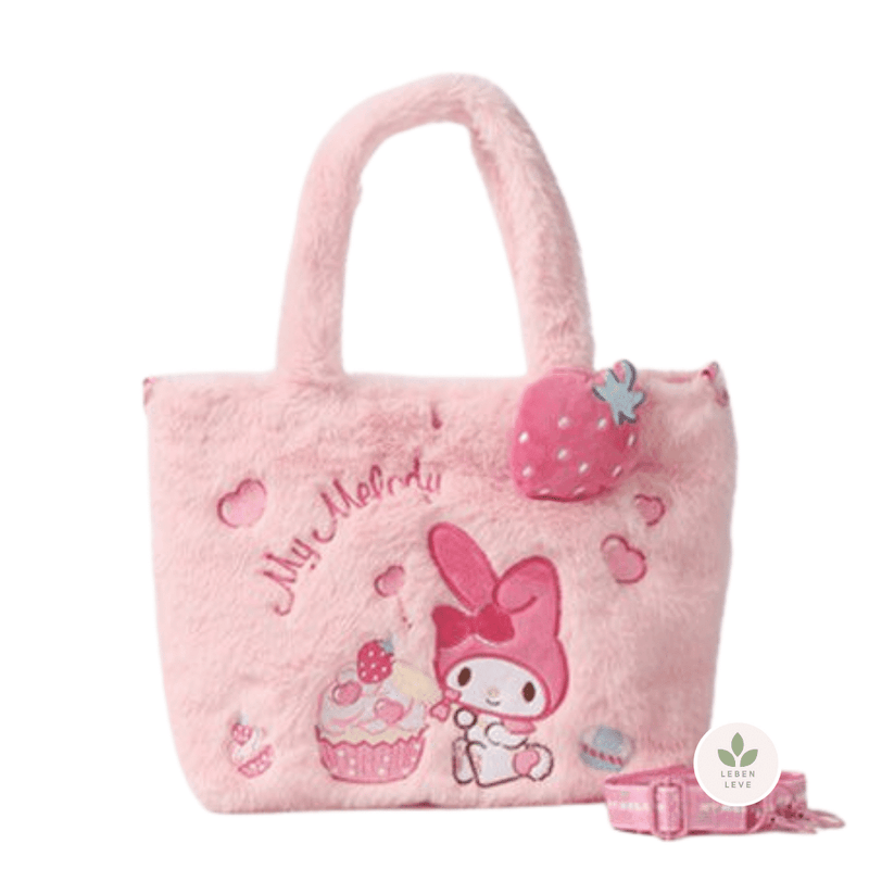 Bolsinha Pelúcia Hello Kitty - Leben Leve