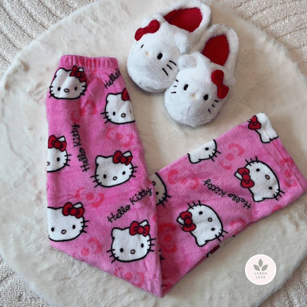 Calça Hello Kitty + Pantufa - So Soft - Leben Leve