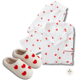 Kit Super Hearts - Pijama + Pantufa Premium - Leben Leve