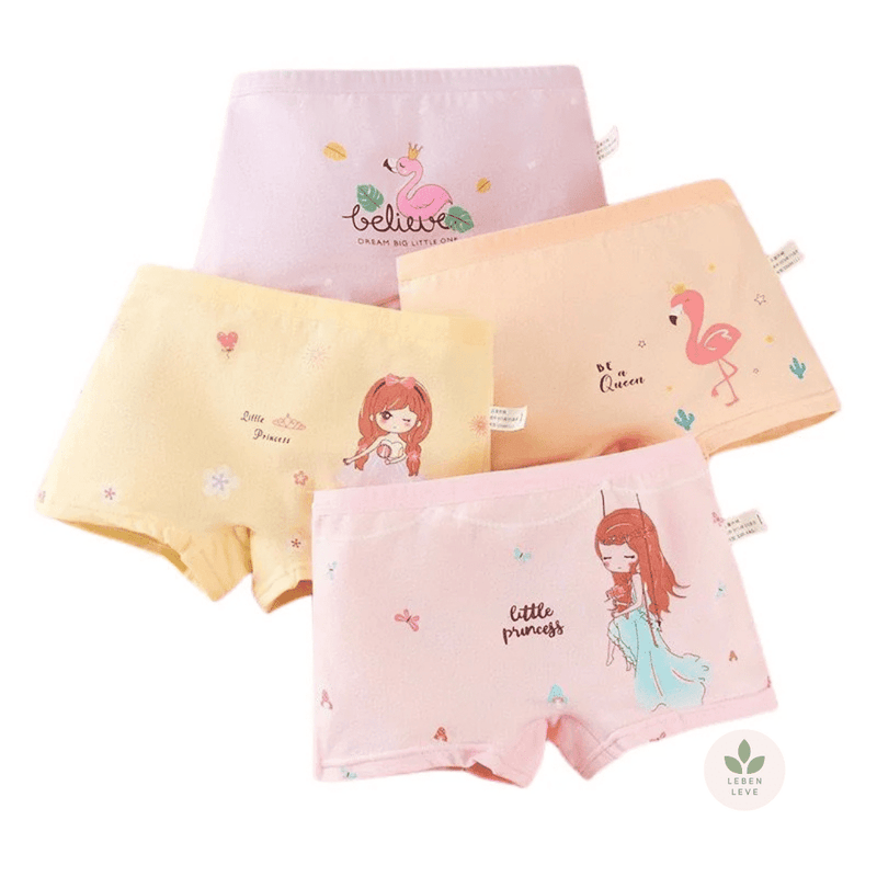 KIT 5 Calcinhas Princesas - Infantil - Leben Leve