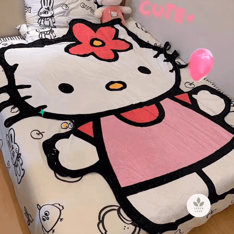 Cobertor Flanelado Hello Kitty & Friends - Leben Leve