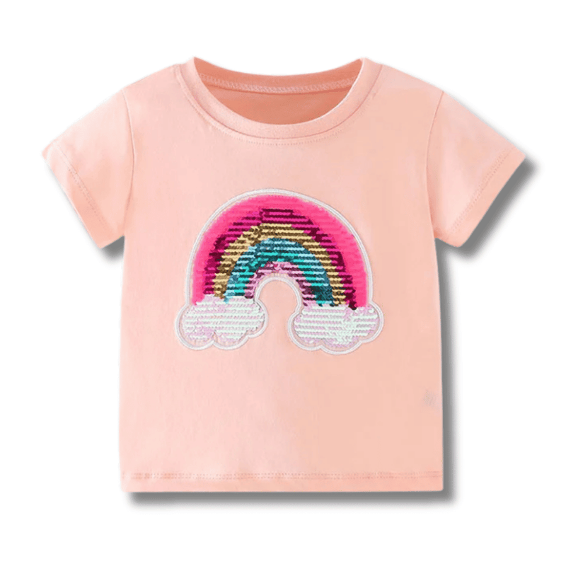 Blusa Infantil Arco-Íris Paetê - Leben Leve