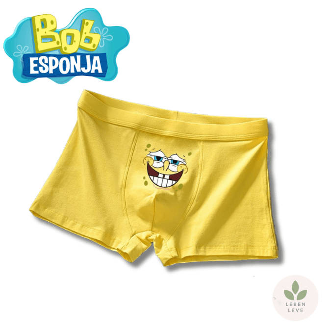 Kit 5 Cuecas Bob Esponja - Infantil - Leben Leve