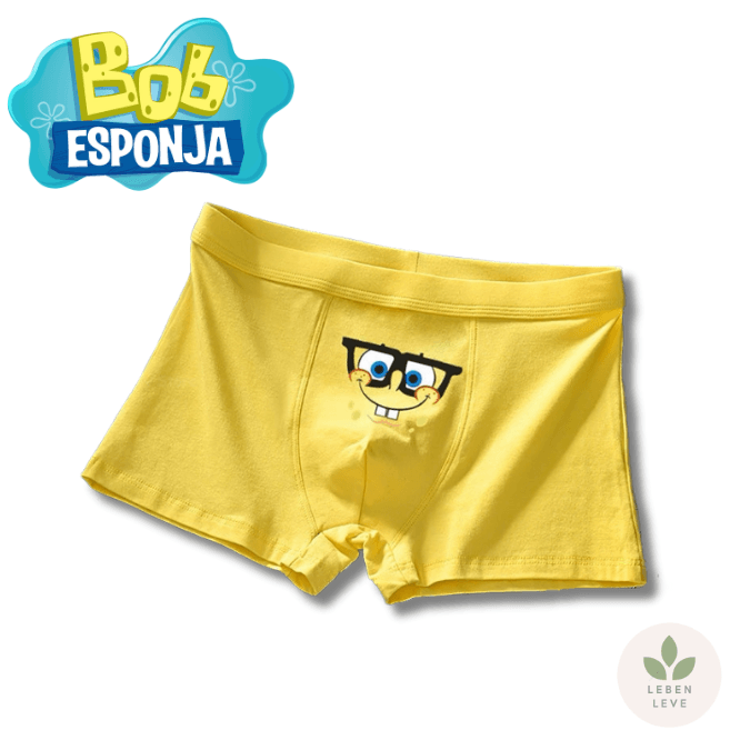 Kit 5 Cuecas Bob Esponja - Infantil - Leben Leve