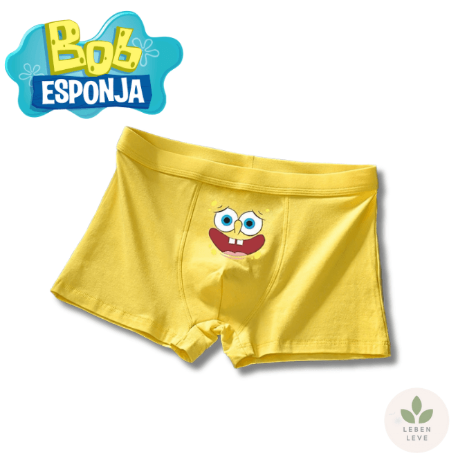 Kit 5 Cuecas Bob Esponja - Infantil - Leben Leve