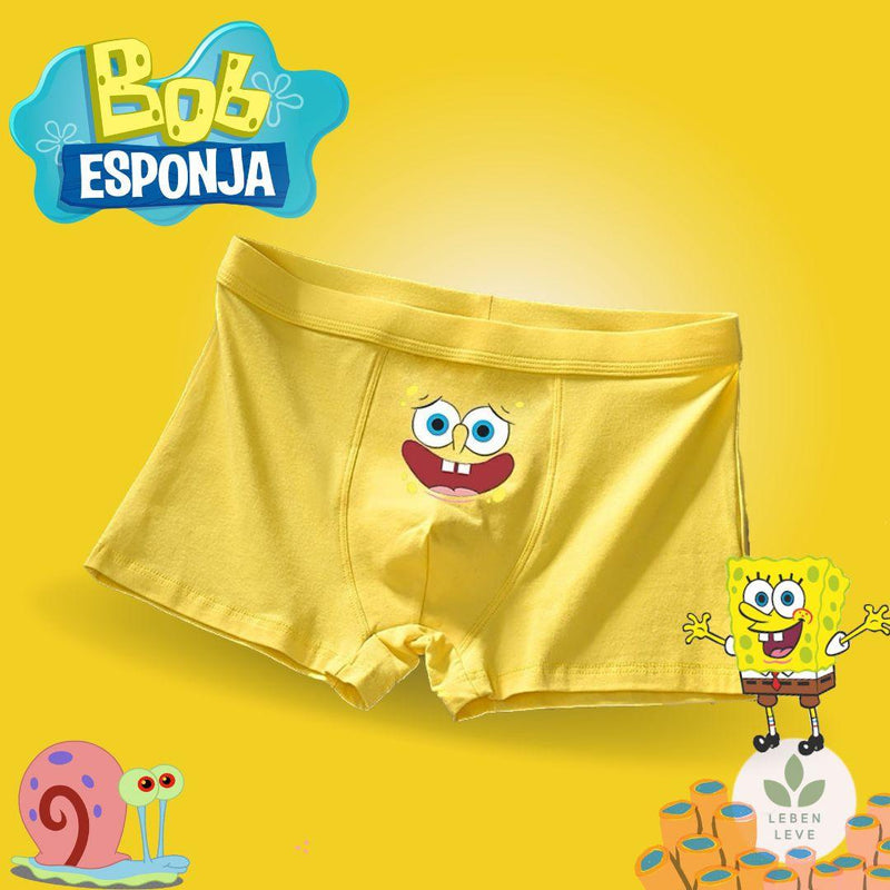 Kit 5 Cuecas Bob Esponja - Infantil - Leben Leve